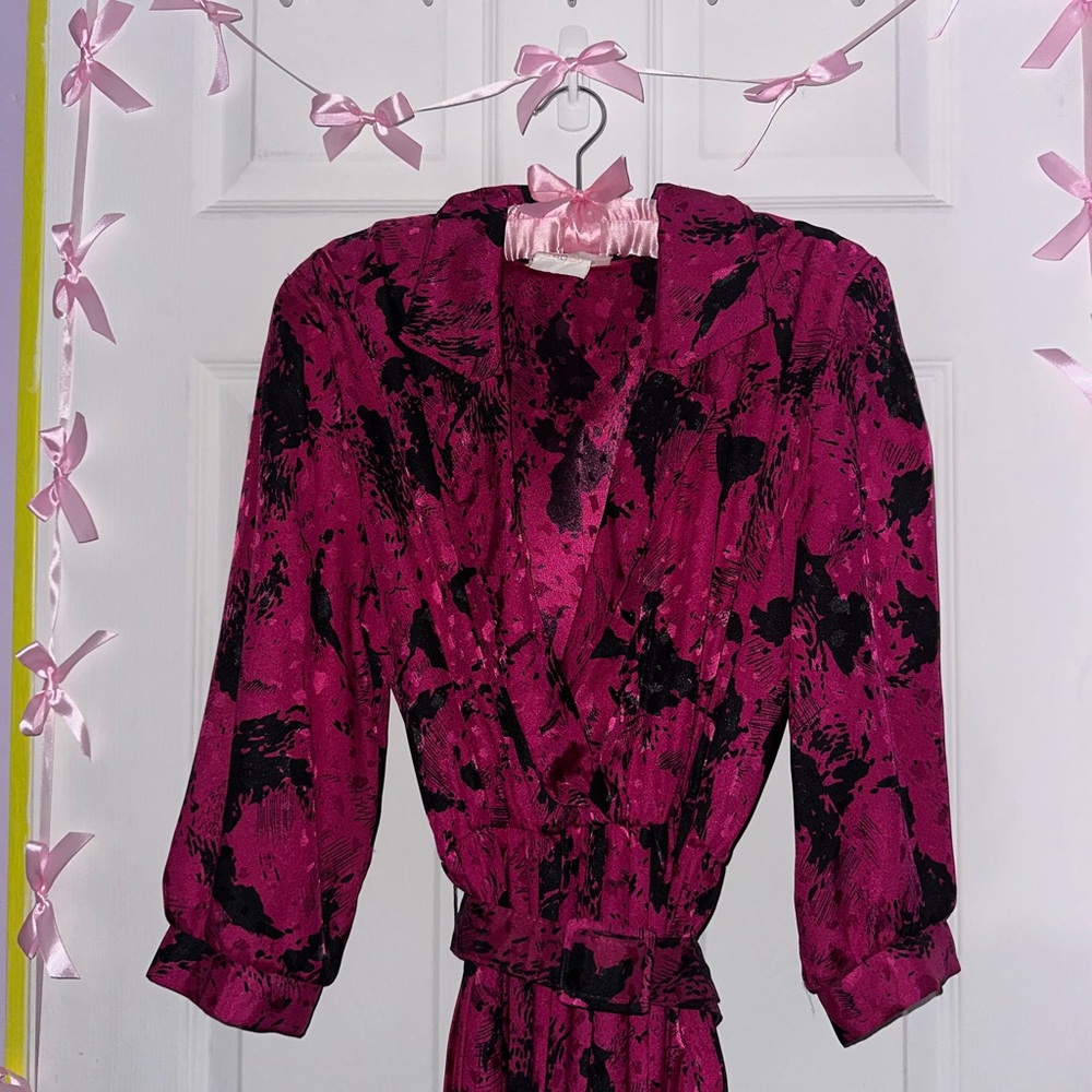 vintage 80’s black and pink dress